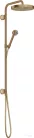 Hansgrohe AXOR ONE Showerpipe 280 1 jet zuhanyszett esőzetővel, és gégecső csatlakozóval,szálcsiszolt bronz 48790140