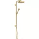 Hansgrohe AXOR ONE Showerpipe 280 1 jet zuhanyszett esőztetővel, és gégecső csatlakozóval,szálcsiszolt arany hatású 48790250