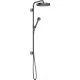 Hansgrohe AXOR ONE Showerpipe 280 1 jet zuhanyszett esőztetővel, és gégecső csatlakozóval,polírozott fekete króm 48790330