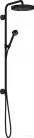 Hansgrohe AXOR ONE Showerpipe 280 1 jet zuhanyszett esőzetővel, és gégecsőcsatlakozóval, matt fekete 48790670