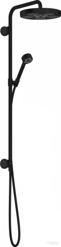 Hansgrohe AXOR ONE Showerpipe 280 1 jet zuhanyszett esőzetővel, és gégecsőcsatlakozóval, matt fekete 48790670