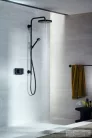 Hansgrohe AXOR ONE Showerpipe 280 1 jet zuhanyszett esőzetővel, és gégecsőcsatlakozóval, matt fekete 48790670