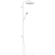   Hansgrohe AXOR ONE Showerpipe 280 1 jet zuhanyszett esőzetővel, és gégecső csatlakozóval,matt fehér 48790700