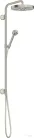 Hansgrohe AXOR ONE Showerpipe 280 1 jet zuhanyszett esőztetővel, és gégecső csatlakozóval,rozsdamentes acél hatású 48790800