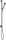 Hansgrohe AXOR ONE 75 Ecosmart zuhanyszett 1jet, gégecső csatlakozóval,szálcsiszolt fekete króm 48791340