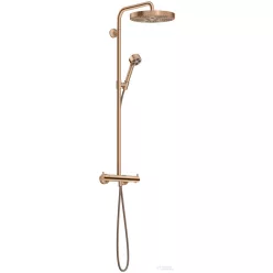   Hansgrohe AXOR ONE 280 termosztátos zuhanyrendszer, szálcsiszolt vörös arany hatású 48794310