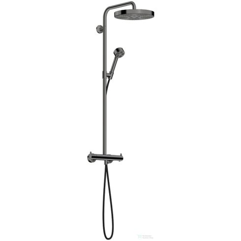 Hansgrohe AXOR ONE 280 termosztátos zuhanyrendszer, polírozott fekete króm 48794330