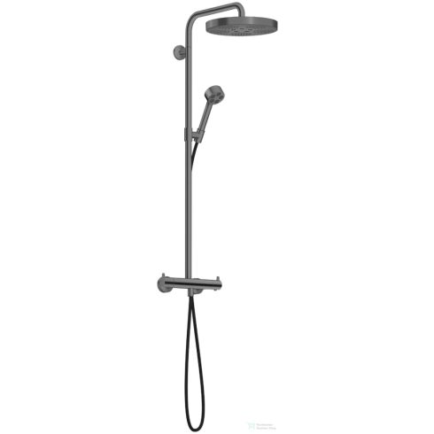 Hansgrohe AXOR ONE 280 termosztátos zuhanyrendszer, szálcsiszolt fekete króm 48794340