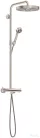 Hansgrohe AXOR ONE 280 termosztátos zuhanyrendszer, rozsdamentes acél hatású 48794800