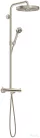 Hansgrohe AXOR ONE 280 termosztátos zuhanyrendszer, szálcsiszolt nikkel 48794820