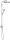 Hansgrohe AXOR ONE Showerpipe 280 1 jet zuhanyszett esőztetővel, és gégecső csatlakozóval, króm 48796000