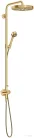 Hansgrohe AXOR ONE Showerpipe 280 1 jet zuhanyszett esőztetővel, és gégecső csatlakozóval, szálcsiszolt arany hatású 48796250