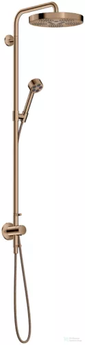 Hansgrohe AXOR ONE Showerpipe 280 1 jet zuhanyszett esőztetővel, és gégecső csatlakozóval, polírozott vörös arany hatású 48796300