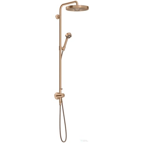 Hansgrohe AXOR ONE Showerpipe 280 1 jet Ecosmart zuhanyszett esőztetővel, és gégecső csatlakozóval, szálcsiszolt vörös arany hatású 48797310