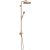 Hansgrohe AXOR ONE Showerpipe 280 1 jet Ecosmart zuhanyszett esőztetővel, és gégecső csatlakozóval, szálcsiszolt vörös arany hatású 48797310