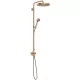 Hansgrohe AXOR ONE Showerpipe 280 1 jet Ecosmart zuhanyszett esőztetővel, és gégecső csatlakozóval, szálcsiszolt vörös arany hatású 48797310