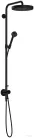 Hansgrohe AXOR ONE Showerpipe 280 1 jet Ecosmart zuhanyszett esőztetővel, és gégecső csatlakozóval, matt fekete 48797670