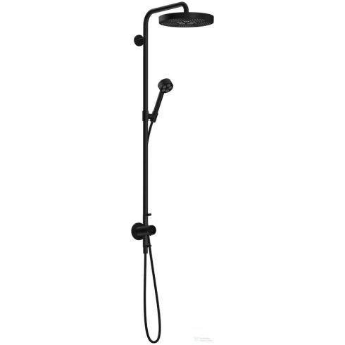 Hansgrohe AXOR ONE Showerpipe 280 1 jet Ecosmart zuhanyszett esőztetővel, és gégecső csatlakozóval, matt fekete 48797670