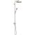 Hansgrohe AXOR ONE Showerpipe 280 1 jet Ecosmart zuhanyszett esőztetővel, és gégecső csatlakozóval, rozsdamentes acél hatású 48797800