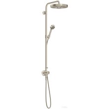   Hansgrohe AXOR ONE Showerpipe 280 1 jet Ecosmart zuhanyszett esőztetővel, és gégecső csatlakozóval, szálcsiszolt nikkel 48797820