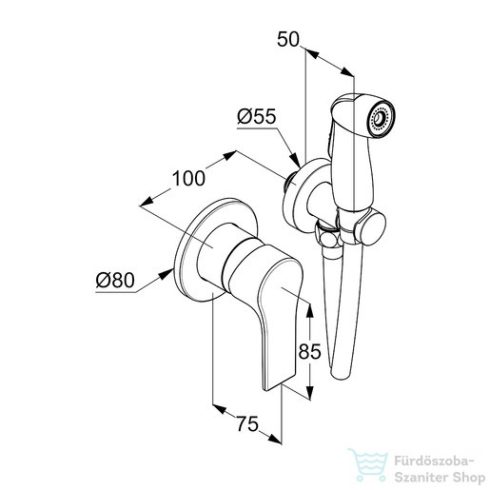Kludi Zenta SL higiéniai szett, 489990565