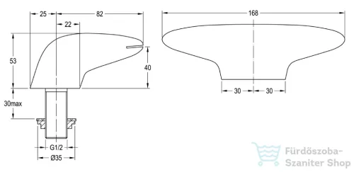 Sapho Kádtöltő, króm, 170 mm 48B100