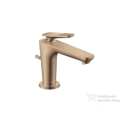   Hansgrohe AXOR CITTERIO C 90 hidegindításos mosdó csaptelep négyszög metszéses fogantyúval, automata leeresztővel, polírozott vörös arany hatású 49011300