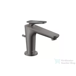   Hansgrohe AXOR CITTERIO C 90 hidegindításos mosdó csaptelep négyszög metszéses fogantyúval, automata leeresztővel, polírozott fekete króm 49011330