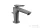 Hansgrohe AXOR CITTERIO C 90 hidegindításos mosdó csaptelep négyszög metszéses fogantyúval, automata leeresztővel, polírozott fekete króm 49011330
