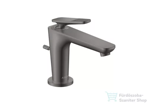 Hansgrohe AXOR CITTERIO C 90 hidegindításos mosdó csaptelep négyszög metszéses fogantyúval, automata leeresztővel, polírozott fekete króm 49011330