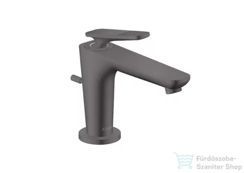 Hansgrohe AXOR CITTERIO C 90 hidegindításos mosdó csaptelep négyszög metszéses fogantyúval, automata leeresztővel, szálcsiszolt fekete króm 49011340