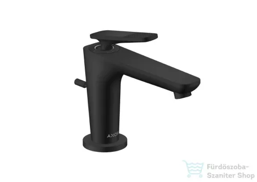 Hansgrohe AXOR CITTERIO C 90 hidegindításos mosdó csaptelep négyszög metszéses fogantyúval, automata leeresztővel, matt fekete 49011670