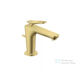   Hansgrohe AXOR CITTERIO C 90 hidegindításos mosdó csaptelep négyszög metszéses fogantyúval, automata leeresztővel, szálcsiszolt sárgaréz 49011950