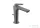 Hansgrohe AXOR CITTERIO C 125 hidegindításos mosdó csaptelep négyszög metszéses fogantyúval, automata leeresztővel, polírozott fekete króm 49031330