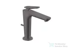Hansgrohe AXOR CITTERIO C 125 hidegindításos mosdó csaptelep négyszög metszéses fogantyúval, automata leeresztővel, szálcsiszolt fekete króm 49031340