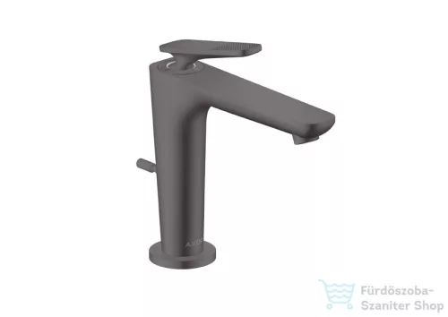 Hansgrohe AXOR CITTERIO C 125 hidegindításos mosdó csaptelep négyszög metszéses fogantyúval, automata leeresztővel, szálcsiszolt fekete króm 49031340