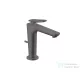 Hansgrohe AXOR CITTERIO C 125 hidegindításos mosdó csaptelep négyszög metszéses fogantyúval, automata leeresztővel, szálcsiszolt fekete króm 49031340