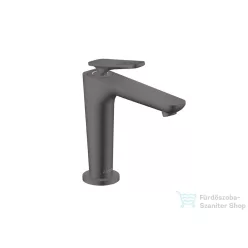   Hansgrohe AXOR CITTERIO C 125 hidegindításos mosdó csaptelep négyszög metszéses fogantyúval, nem zárható leeresztővel, szálcsiszolt fekete króm 49041340