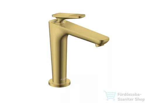 Hansgrohe AXOR CITTERIO C 125 hidegindításos mosdó csaptelep négyszög metszéses fogantyúval, nem zárható leeresztővel, polírozott arany hatású 49041990