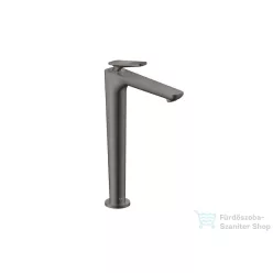   Hansgrohe AXOR CITTERIO C 250 hidegindításos, magasított mosdó csaptelep négyszög metszéses fogantyúval, nem zárható leeresztővel, polírozott fekete króm 49051330