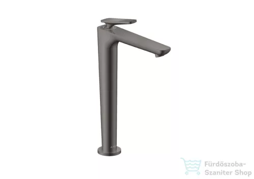 Hansgrohe AXOR CITTERIO C 250 hidegindításos, magasított mosdó csaptelep négyszög metszéses fogantyúval, nem zárható leeresztővel, polírozott fekete króm 49051330