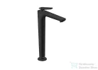 Hansgrohe AXOR CITTERIO C 250 hidegindításos, magasított mosdó csaptelep négyszög metszéses fogantyúval, nem zárható leeresztővel, matt fekete 49051670