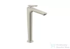Hansgrohe AXOR CITTERIO C 250 hidegindításos, magasított mosdó csaptelep négyszög metszéses fogantyúval, nem zárható leeresztővel, rozsdamentes acél hatású 49051800