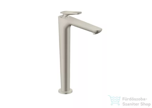 Hansgrohe AXOR CITTERIO C 250 hidegindításos, magasított mosdó csaptelep négyszög metszéses fogantyúval, nem zárható leeresztővel, rozsdamentes acél hatású 49051800