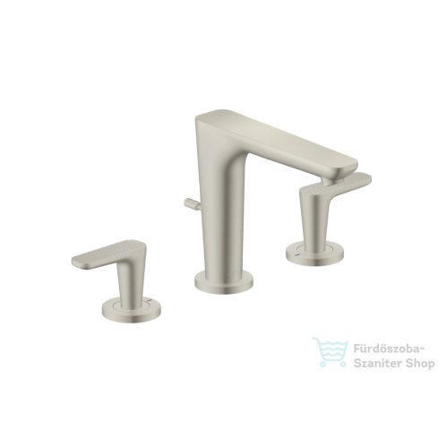 Hansgrohe AXOR CITTERIO C 3 üléses mosdó csaptelep rombuszmetszéses fogantyúval,automata leeresztővel,rozsdamentes acél hatású 49061800