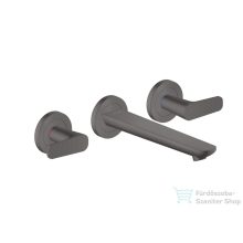   Hansgrohe AXOR Citterio C falsík alatti mosdó csaptelep 19 cm-es kifolyóval,nem zárható leeresztővel,rombuszmetszéses fogantyúval,alaptest nélkül,szálcsiszolt fekete króm 49071340