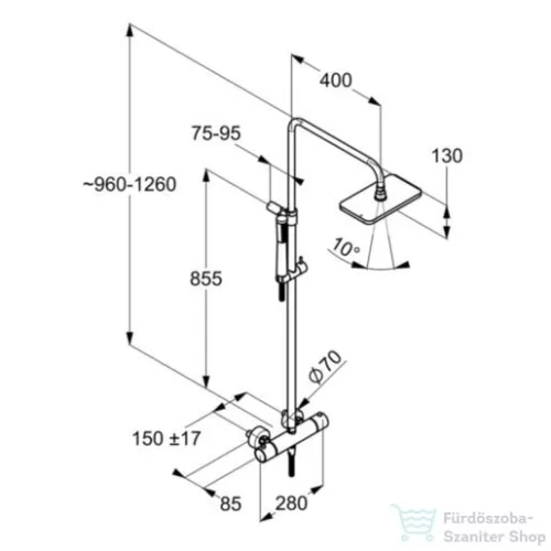 Kludi A-QA Thermostat Dual Shower System NA 15 4909505-00