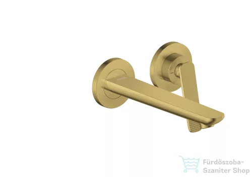 Hansgrohe AXOR Citterio C falsík alatti mosdó csaptelep 19,3 cm-es kifolyóval,nem zárható leeresztővel,rombuszmetszéses fogantyúval,alaptest nélkül,polírozott arany hatású 49111990
