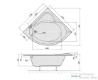 Sapho POLYSAN Sirius kád 130x130x43 cm 49111