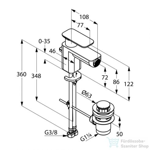 Kludi E2 egykaros bidécsap NA15 492160575